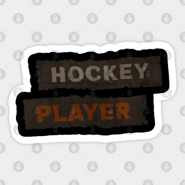 Hockey Player Vintage Sticker by Lemix.ra